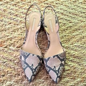 Antonio Melani Snakeskin Slingbacks.